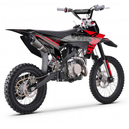 Pit Bike 150cc ROUGE WKX MX2, disponible en roues de 14/17 pouces