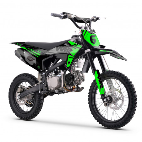 Dirt 150cc verte, roues 14/17 pouces de chez WKX Racing, modèle MX2