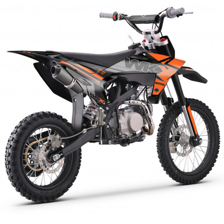 Pit bike 150cc ORANGE MX2 WKX : une dirt pas chère à boîte manuelle intuitive.