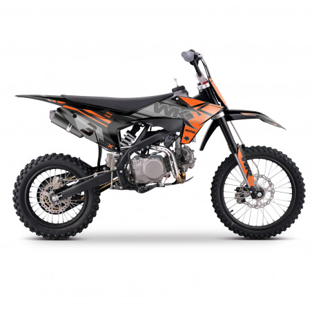 Pit bike 150cc ORANGE MX2 WKX : une dirt pas chère à boîte manuelle intuitive.