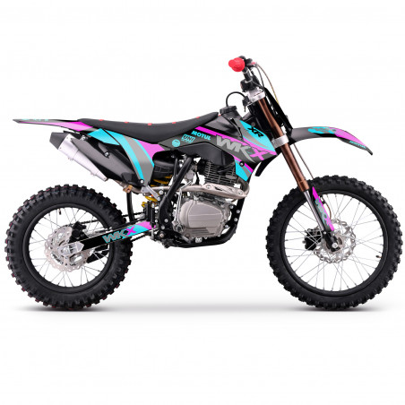 Moto de cross 150cc rose WKX, modèle XR150.