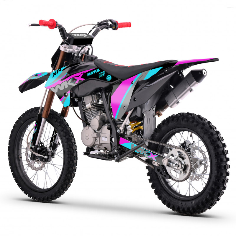 Moto de cross 150cc rose WKX, modèle XR150.