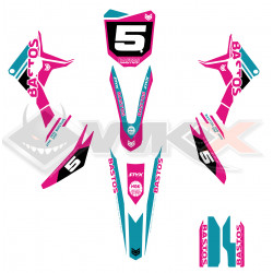 Kit déco MINI CRF 110-M2 ROSE pour pit bike BASTOS BS, édition 2026