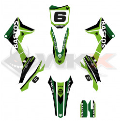 Kit déco MINI CRF 110-M2 VERT pour kit plastique mini CRF110 M2 de 2026.