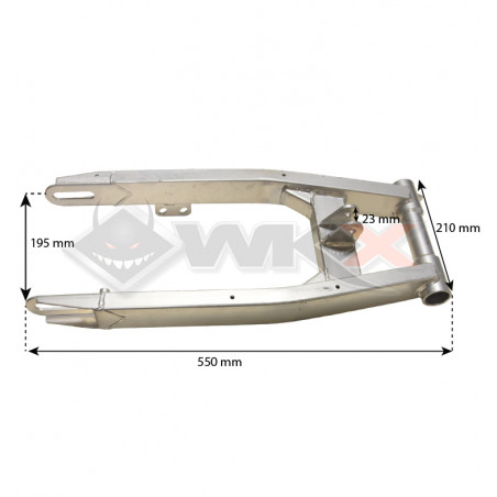 Bras oscillant 550 mm pour motocross 150cc et 250cc MXR BASTOS BIKE