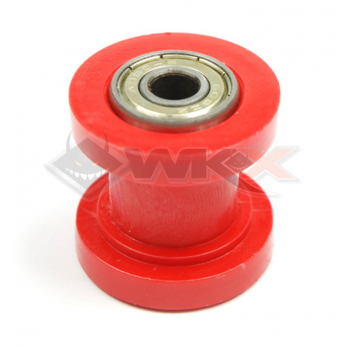 Piece Roulette de chaine 8mm ROUGE de Pit Bike et Dirt Bike