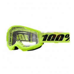 Masque STRATA 2 100% JAUNE FLUO pour motocross et pit bike