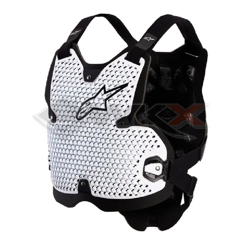 Plastron ALPINSTARS BIONIC ACTION V2 BLANC-NOIR taille M/L