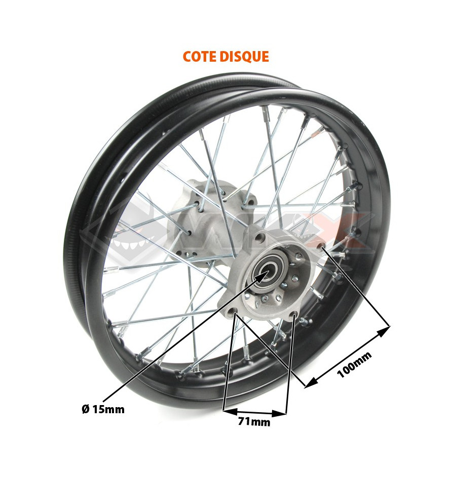 Jeu d'entretoises 15mm roue avant