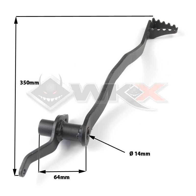 Pédale de frein acier sur barre