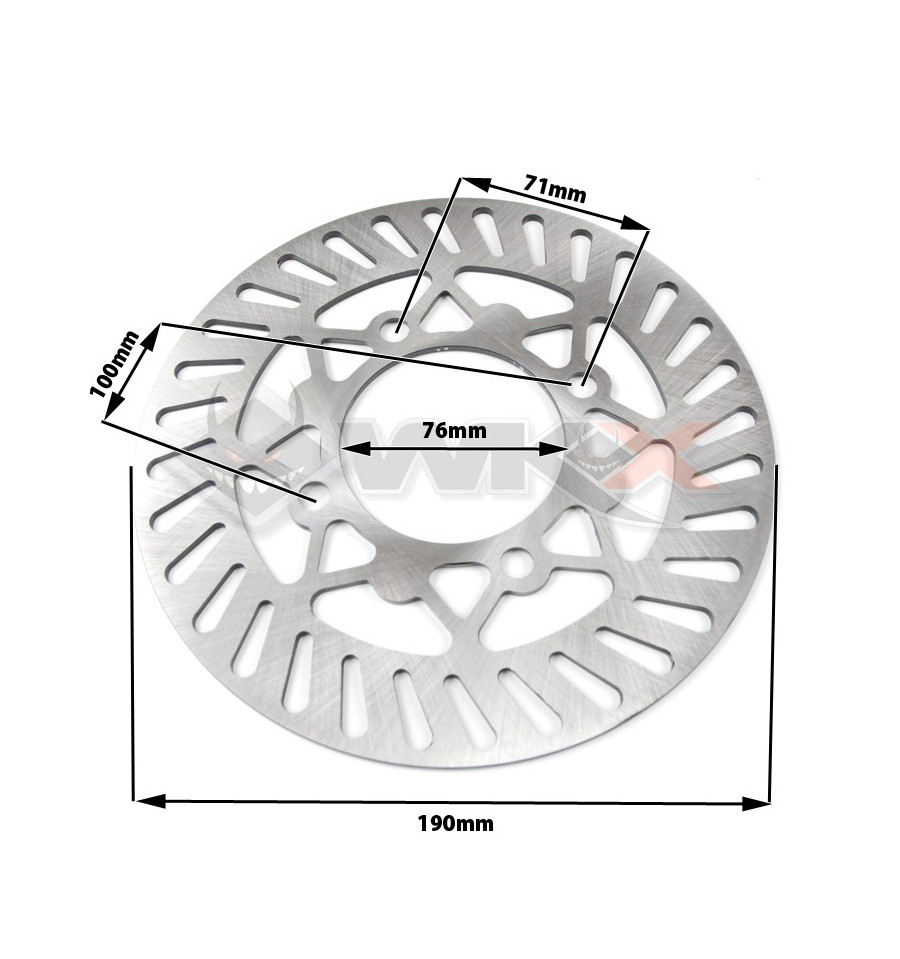 Disque Frein avant diamètre 190mm déporté Dirt Bike - AdreaPocket