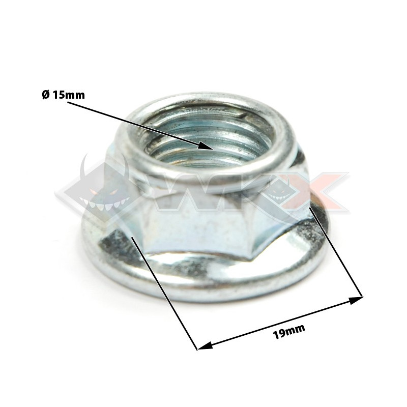 Ecrou axe de roue 15mm pour moto cross