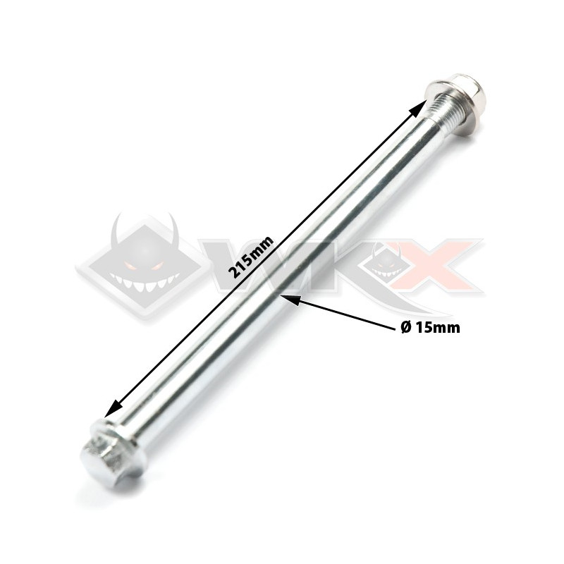 Axe de roue avant de pit bike 15mm longueur 215mm