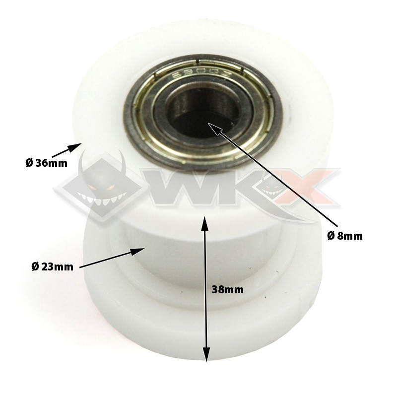 Roulette de chaine 8mm BLANC