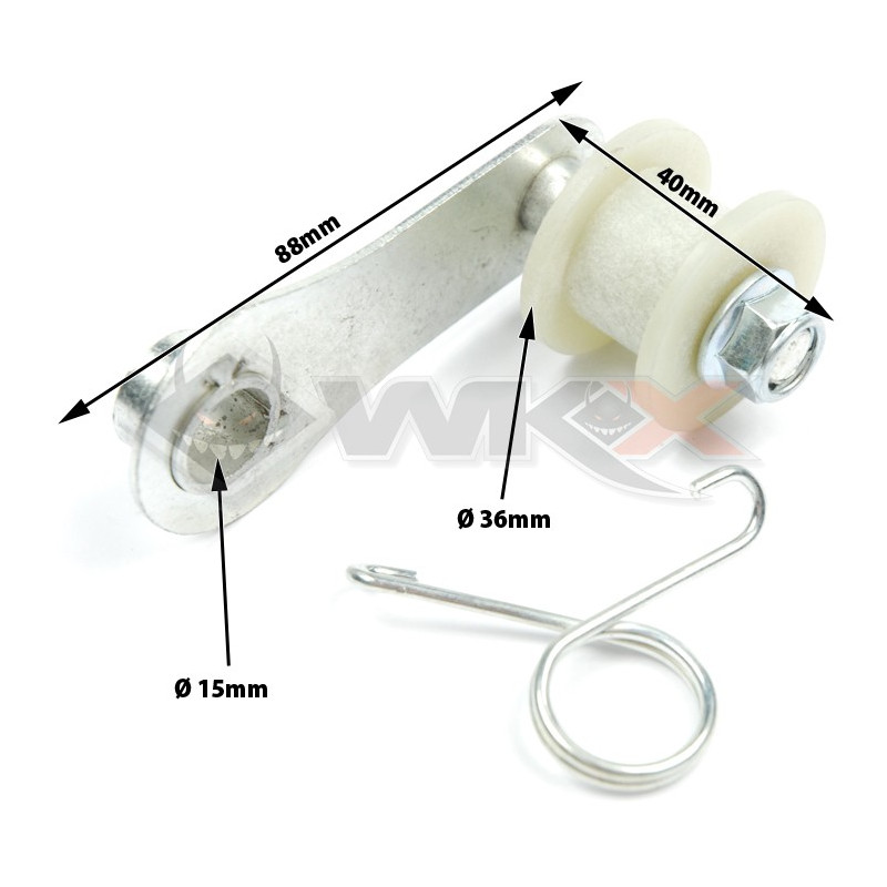 Tendeur de chaine avec support et roulette