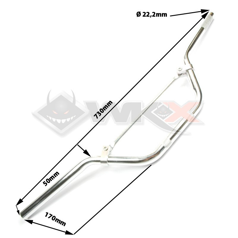 Guidon aluminium GRIS