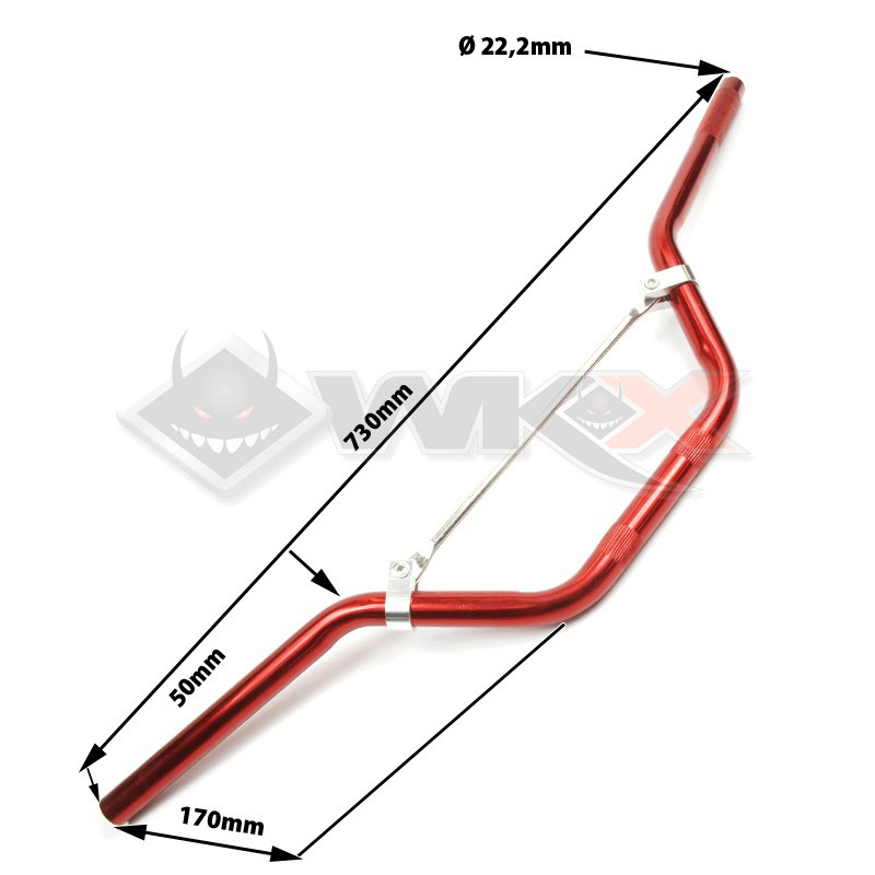 Guidon aluminium ROUGE