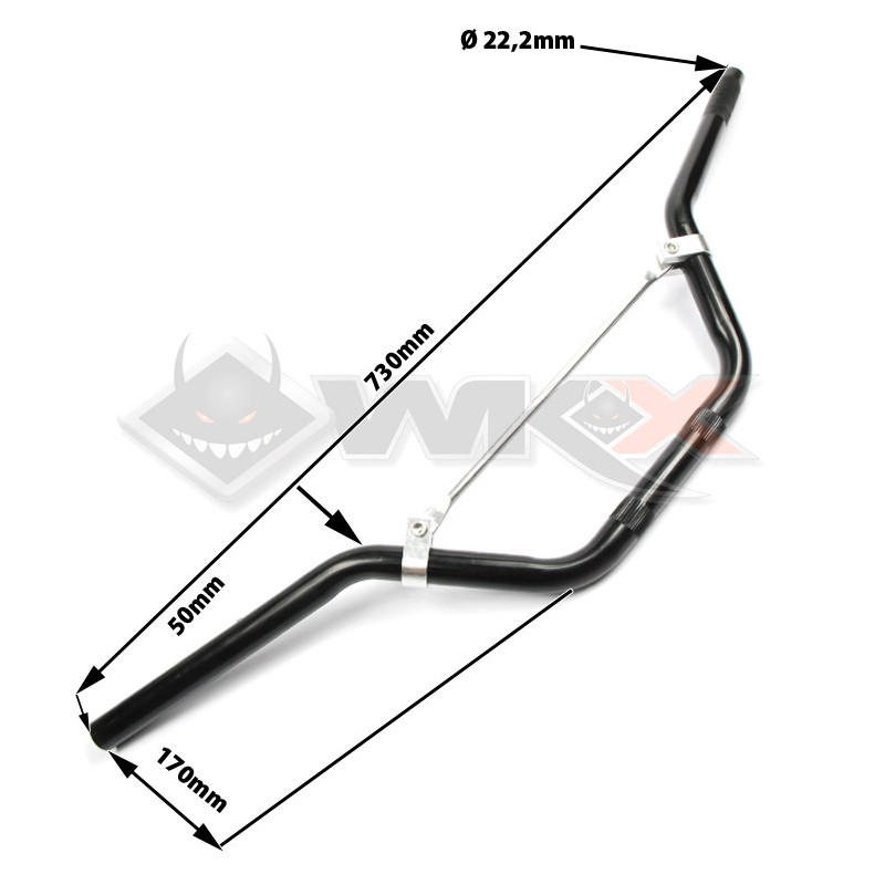 Guidon aluminium NOIR