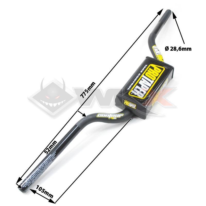 Guidon CONTOUR PRO TAPER NOIR