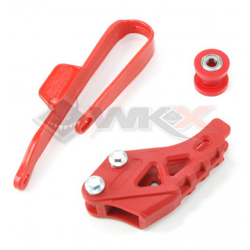 Pack patin + guide + roulette chaine ROUGE