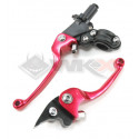Pack levier d'embrayage + levier frein retournable CNC ROUGE Pack levier d'embrayage + levier frein retournable CNC ROUGE