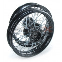 Set de jantes supermotard acier avant + arrière 12' axe 15mm
