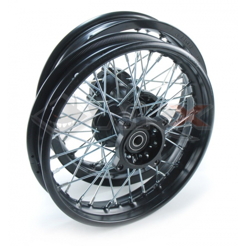 Piece Set de jantes supermotard acier avant + arrière 12' axe 15mm de Pit Bike et Dirt Bike