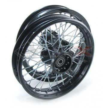 Set de jantes supermotard acier avant + arrière 12' axe 15mm