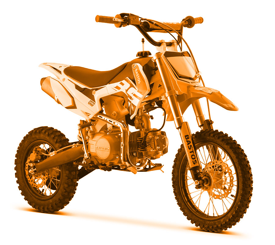 Dirt 125cc Bastos bike, modèles BS, semi-automatique