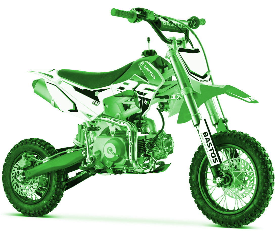 Dirt 90 verte de la marque Bastos bike, gamme BS