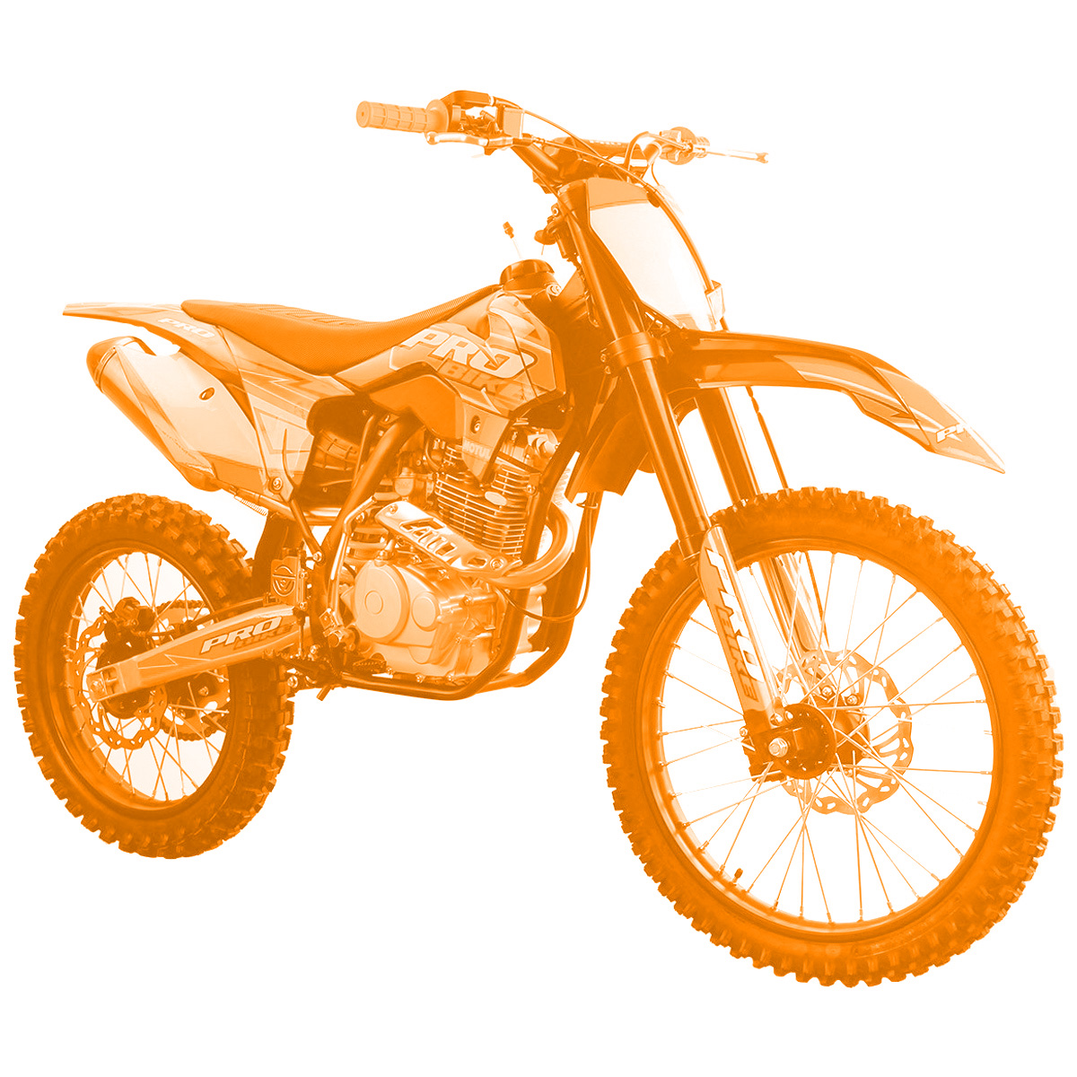 moto-cross 300 cm3 pas chère, couleur orange, PROBIKE