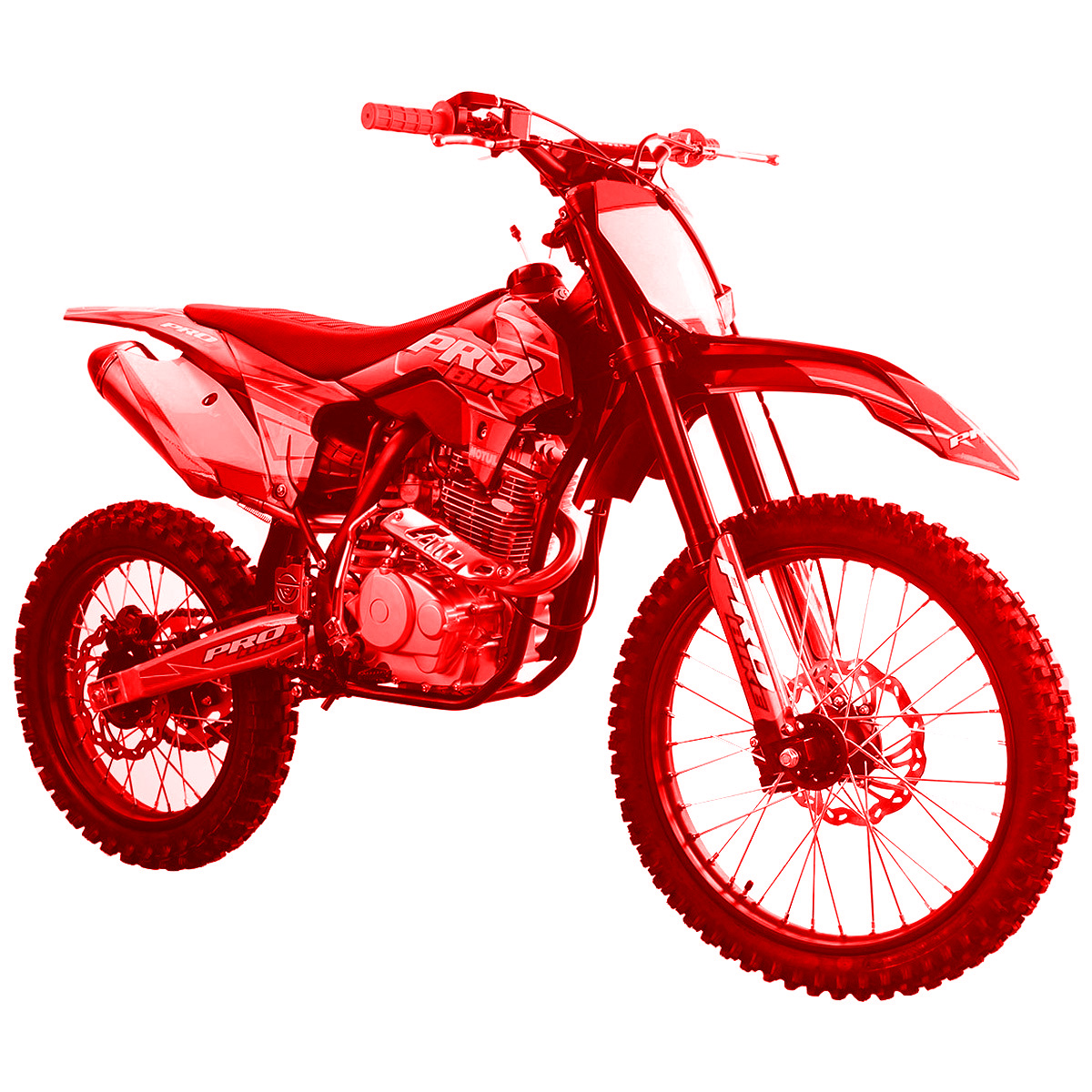 Moto de cross rouge 250cc PROBIKE