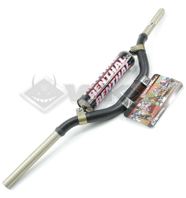 Guidon RENTHAL TWINWALL mini cross NOIR pour dirt bike, pit bike et mini moto