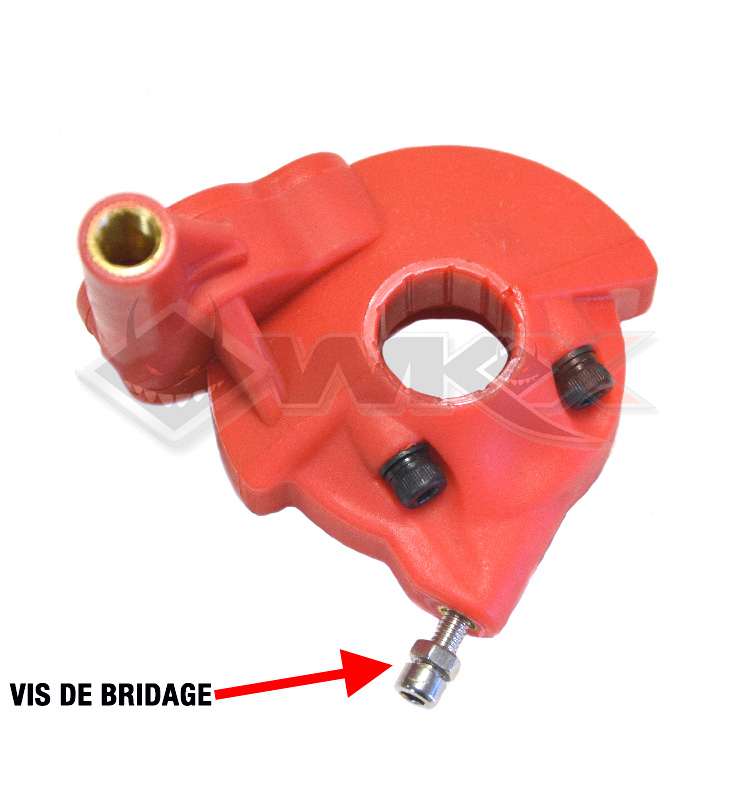 Tirage rapide rouge pour dirt bike, pit bike et mini moto