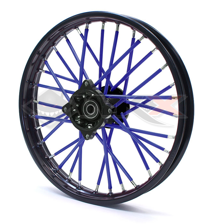 Duokon 72 pièces universel moto Dirt Bike roue jante couverture rayons peaux enveloppement Tubes Fluorescence et noir 