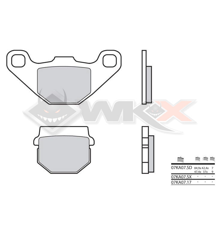 jeu de plaquettes de frein BREMBO ref 07KA07SD