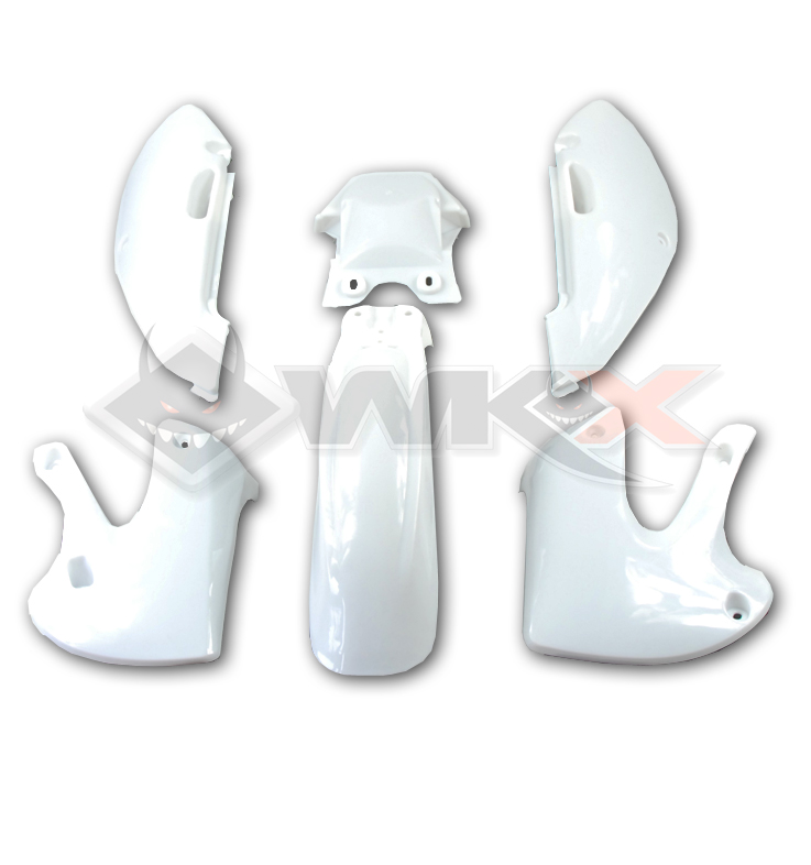 Kit plastique blanc de dirt bike pour cadre KLX