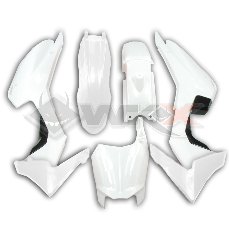 Carénage blanc, fait en plastique pour cadre type CRF 110