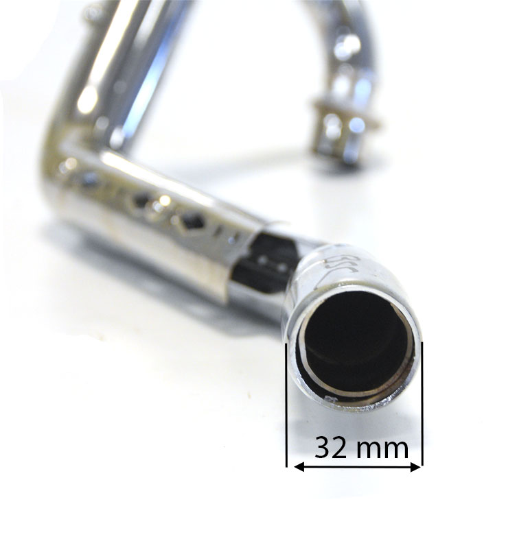 Collecteur d'échappement, diamètre 32 mm pour pit bike Bastos BP