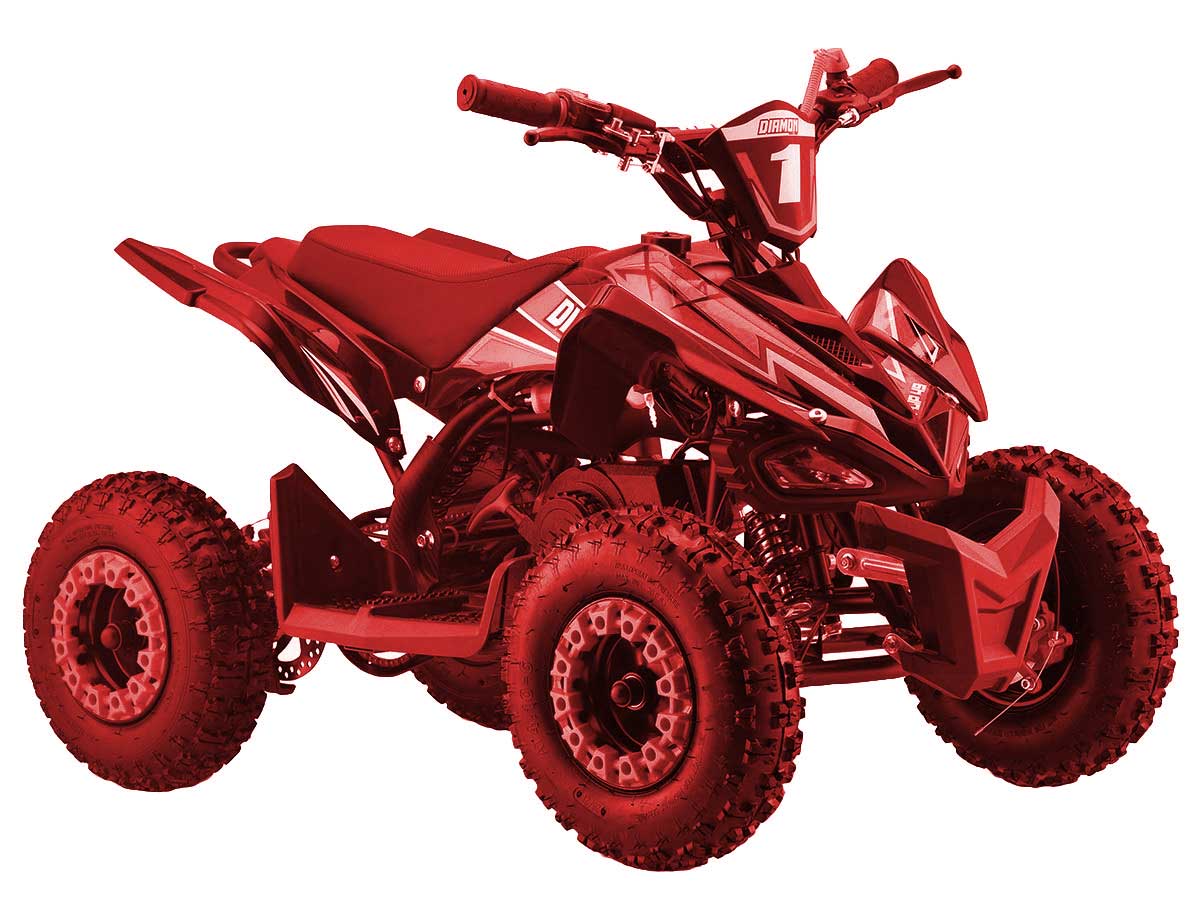 mini quad enfant 49cc rouge proposé par Diamon, modèle Flip 