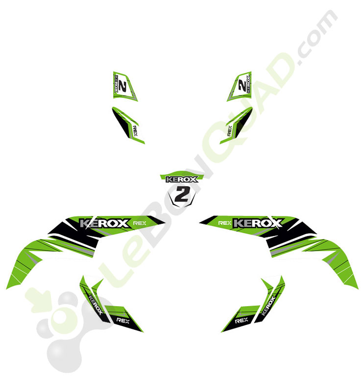 Kit décoratif vert pour pocket quad Rex et E-Rex