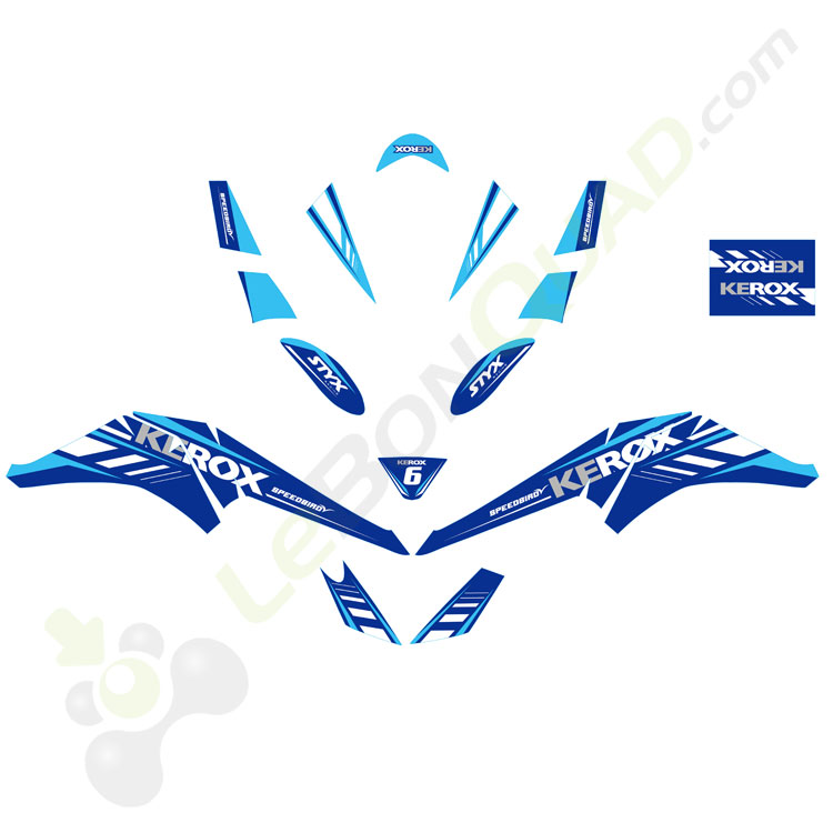 Kit déco bleu pour quad enfant 125cc Speedbird Kerox