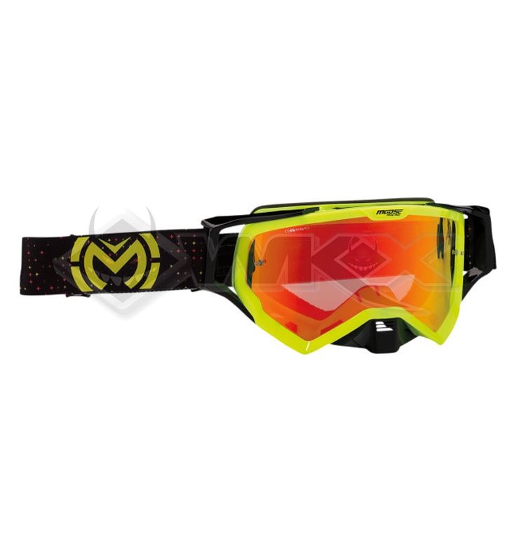 Paire de lunettes cross noir et jaune de la marque MOOSE Racing, gamme XCR PRO STAR