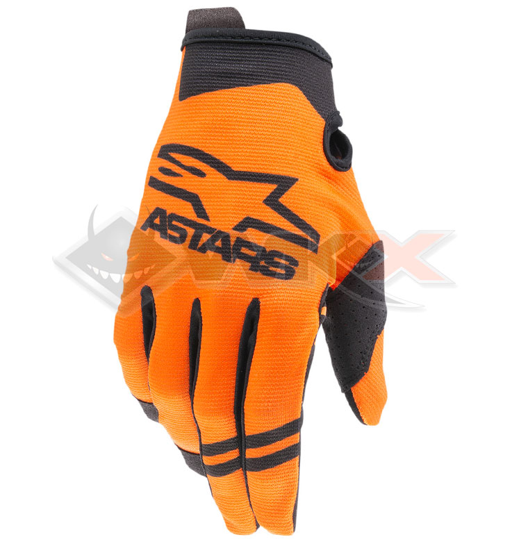 Paire de gants ALPINESTARS RADAR orange pour dirt bike