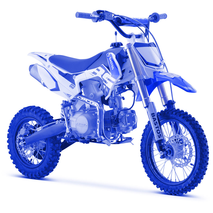 Moto enfant 125cc bleue Bastos bike semi-automatique