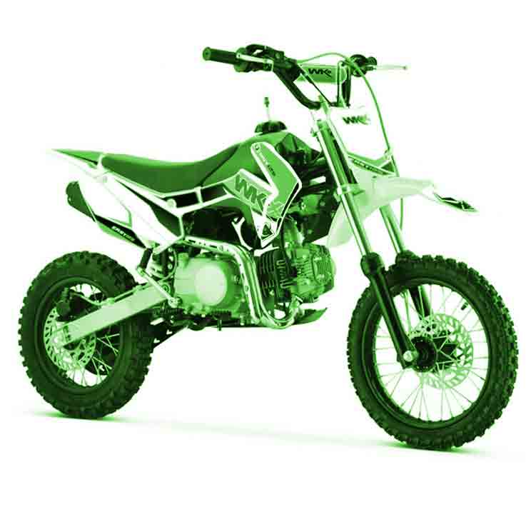 dirt bike 150cc, verte, WKX EASY