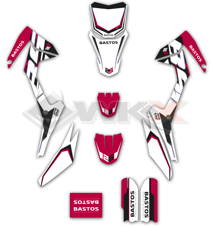 Kit déco rouge type CRF 110 mini, édition 2023