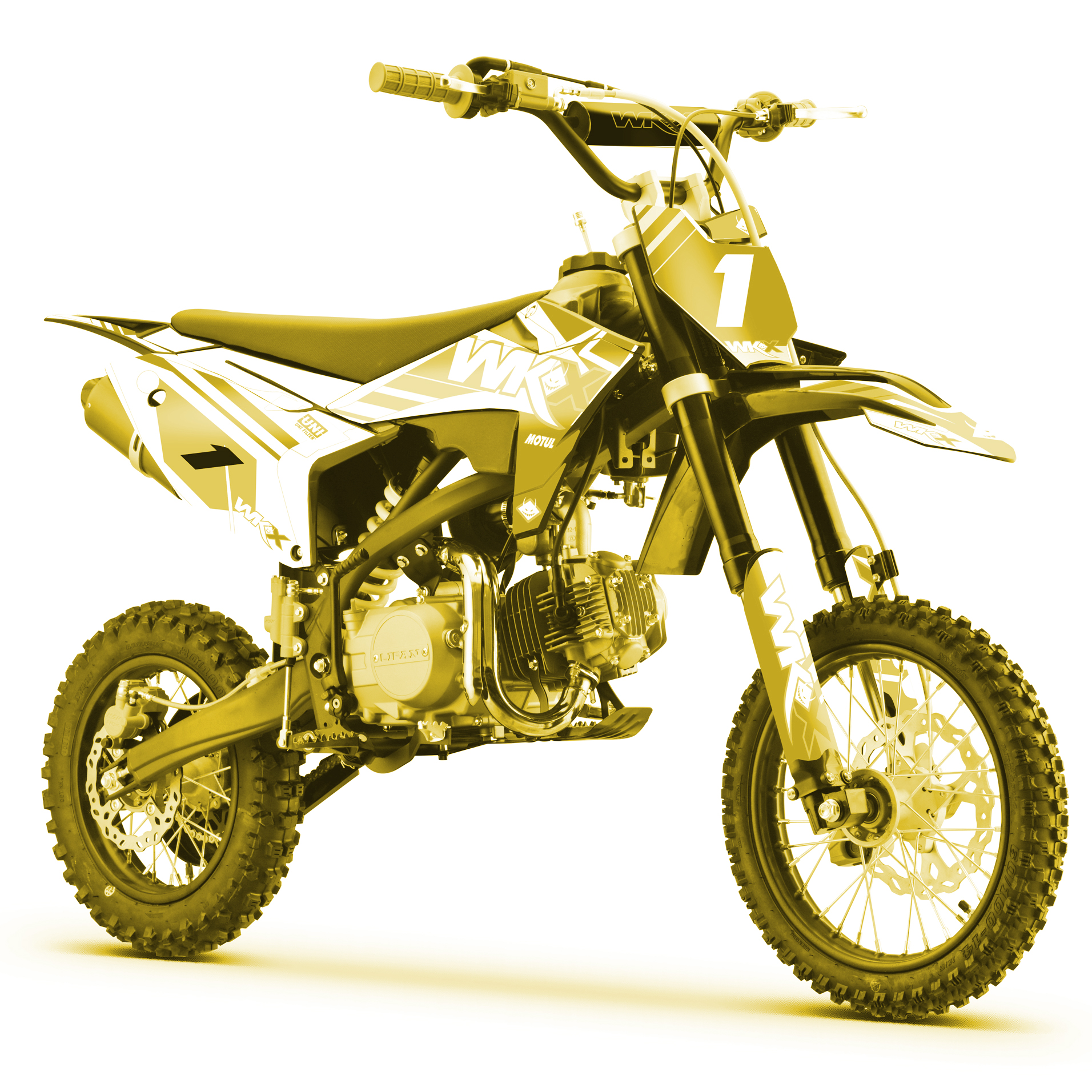 pIT BIKE 125cc jaune WKX MX2