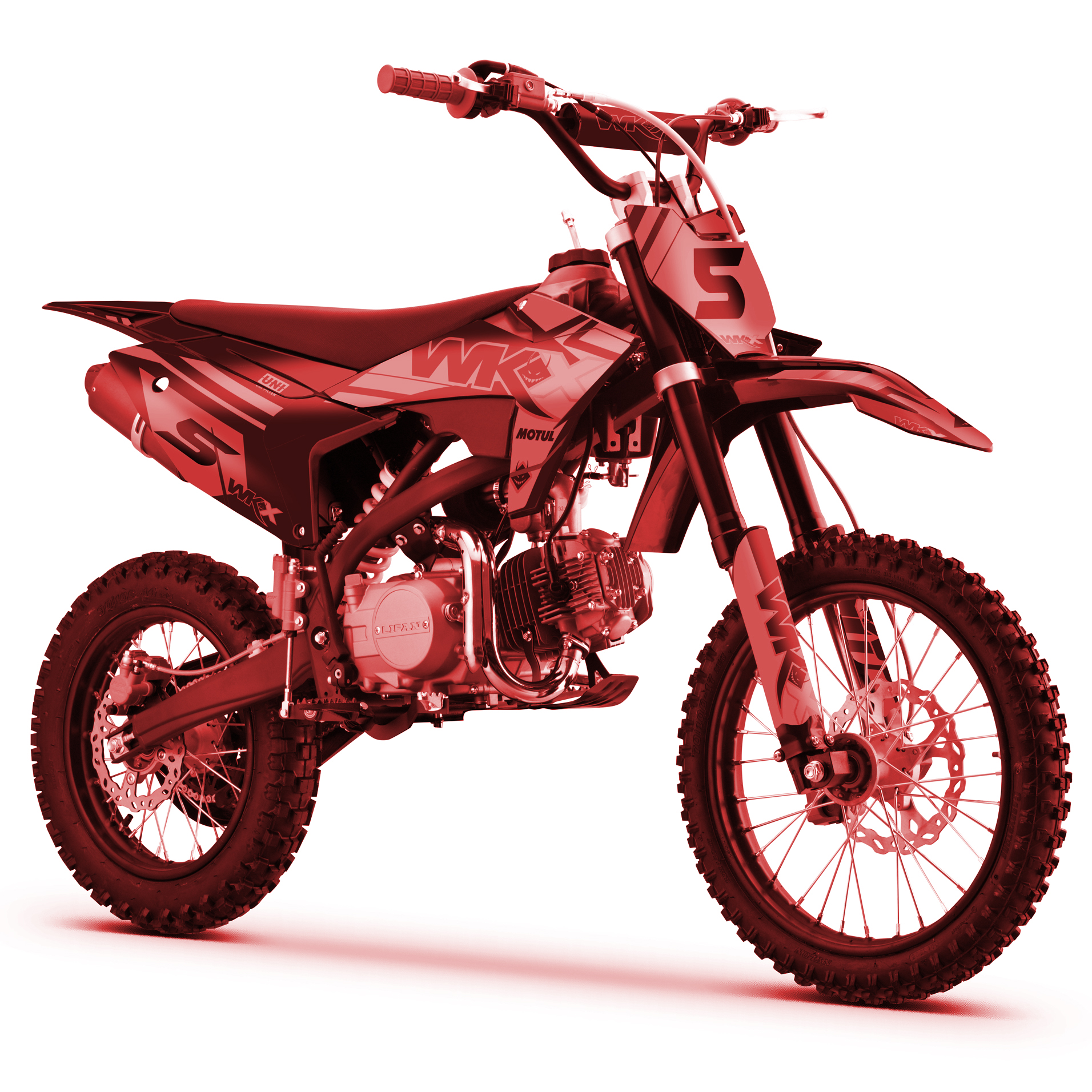 pit bike 125cc rouge 14/17 pouces MX2 WKX