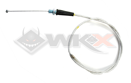 cable de gaz blanc pour pit bike, dirt bike et mini moto